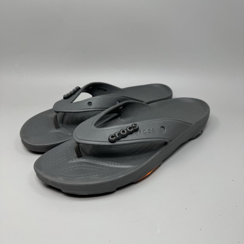 Crocs Iconic Comfort All Terrain Mens Size 12 Thong Flip Flop Sandals Gray - Picture 4 of 7